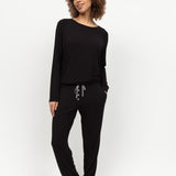 women's modal pj set. women's lounge modal jogger set. modal pyjamas