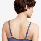 Back view of Passionata Maddie Half Cup Bra with striped tulle detail – The Foundation
