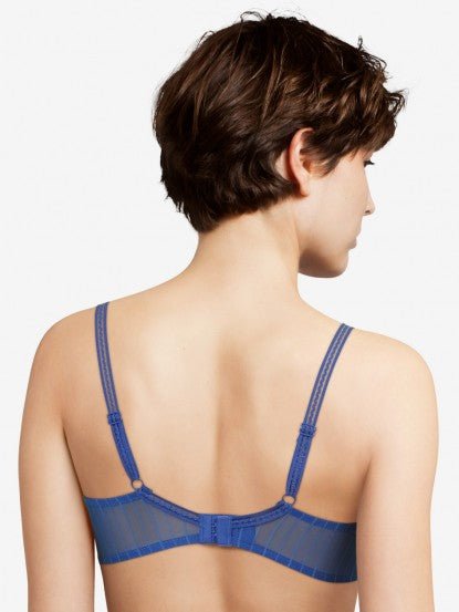 Back view of Passionata Maddie Half Cup Bra with striped tulle detail – The Foundation