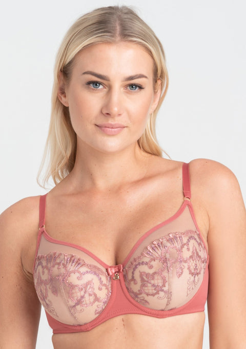 Perla Soft High Apex Bra Rosy