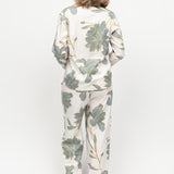 Piper Floral Print L/S Wide Leg Pyjama Set White