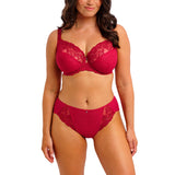 stunning red lace bra, Fantasie red lacy bra, Red lace bra for fuller cups, large bust size red bra