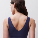 Soft Stretch Padded Top Marine Blue