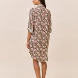 Meribel Brushed Soft Pleat Front Nightshirt Strawberry
