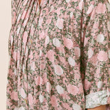 Meribel Brushed Soft Pleat Front Nightshirt Strawberry