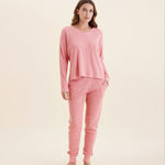 papinelle super soft waffle lounge set. cosy pyjama for winter. soft comfy pjs
