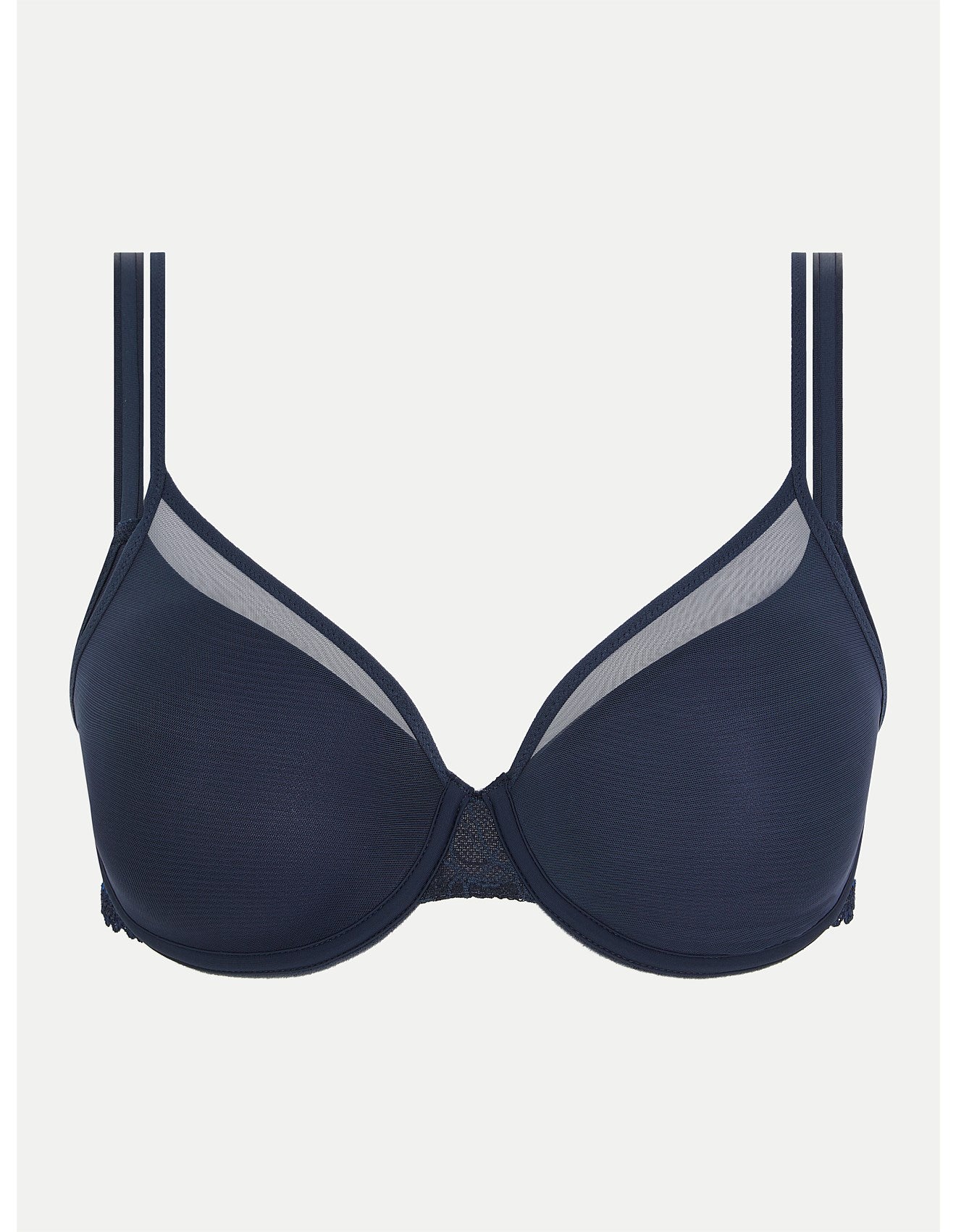 Studio image of the Pila Spacer Bra in Sailing Blue, showing seamless construction and underwire support.