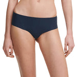  Front view of the Pila Shorty Brief showing mid-rise fit, smooth knit front, and soft, seamless edges for invisible wear under clothing.
