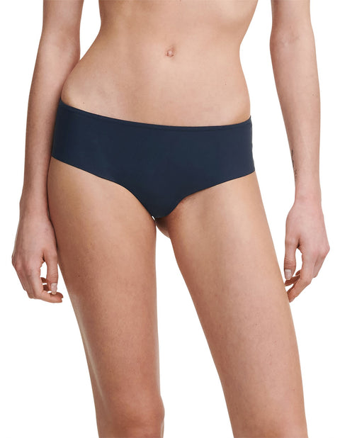  Front view of the Pila Shorty Brief showing mid-rise fit, smooth knit front, and soft, seamless edges for invisible wear under clothing.