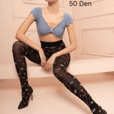Platino Patterned Floral Tights Pantyhose