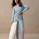 Cosy Pointelle LS Top and Jogger Winter Blue