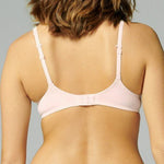 Back view of Reve 3D Plunge Contour Bra Sakura Pink, highlighting adjustable straps and microfiber band