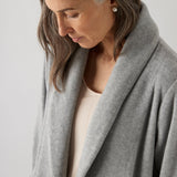 Ruth Luxury Plush Long Robe Grey Chine