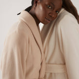 Ruth Luxury Plush Long Robe Beige