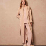 Ruth Luxury Plush Long Robe Beige