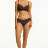Essentials Edit Cross Front Moulded Underwire Bra Top Cocoa