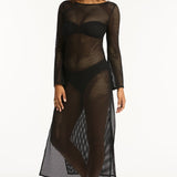 Surf Mesh Long Dress Black
