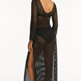 Surf Mesh Long Dress Black