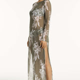 Aloha Mesh Long Dress Khaki