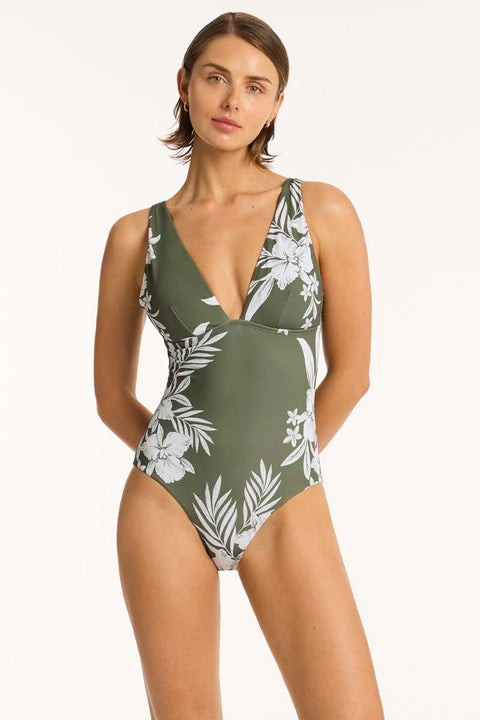 Aloha Longline Tri One Piece Khaki