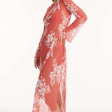 Aloha Mesh Long Dress Flame