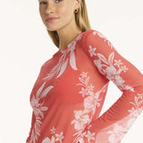 Aloha Mesh Long Dress Flame