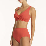 Messina Cross Front Multifit Bra Top Flame