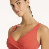 Messina Cross Front Multifit Bra Top Flame