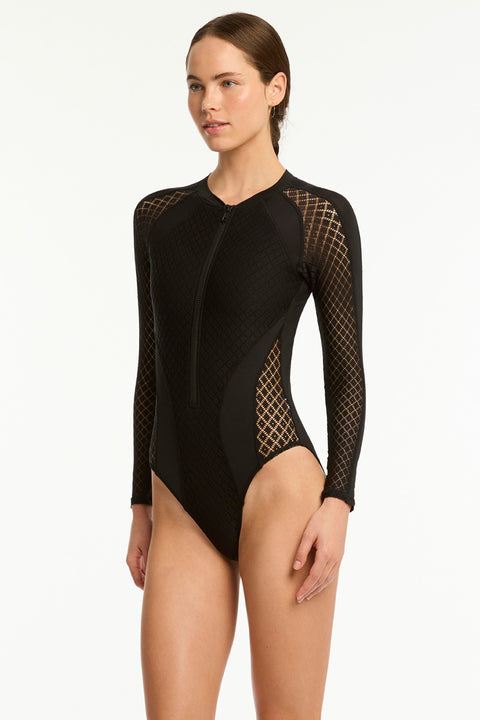 India Hicks Lace Surf Suit Black