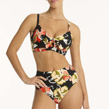 Juniper Tie Front DD/E Bralette Black