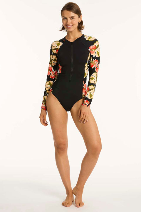 Juniper Long Sleeved Multifit One Piece Black