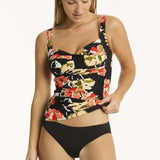 Juniper Twist Front Multifit Singlet Top Black