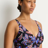 Oceanwood Cross Front Multifit One Piece Swimsuit Black