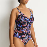 Oceanwood Cross Front Multifit One Piece Swimsuit Black