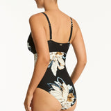 La Luna Wrap Front DD/E Cup One Piece Swimsuit Black