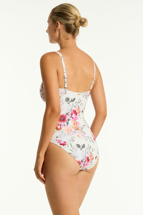 Belle Twist Front Multifit One Piece Swimsuit Coconut