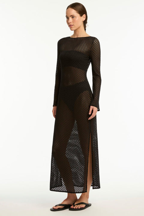 India Hicks Lace Cover Up Dress Black