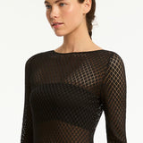 India Hicks Lace Cover Up Dress Black