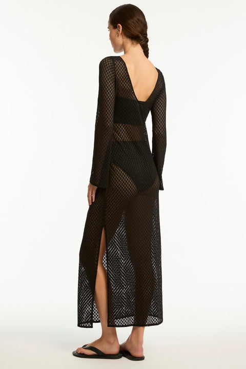 India Hicks Lace Cover Up Dress Black
