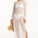 Surf Mesh Long Dress White