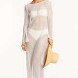 Surf Mesh Long Dress White