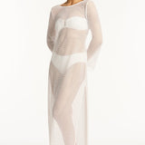 Surf Mesh Long Dress White