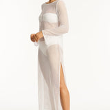 Surf Mesh Long Dress White