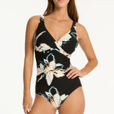 La Luna Cross Front Multifit One Piece Swimsuit Black
