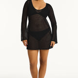 Surf Mesh Cover Up Black