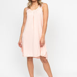 Sally Modal Jersey Sleeveless Swing Nightdress Peach