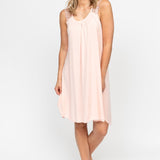 Sally Modal Jersey Sleeveless Swing Nightdress Peach