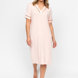 Sally Modal Jersey Short Sleeve Short Nightdress Peach
