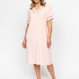 Sally Modal Jersey Short Sleeve Short Nightdress Peach