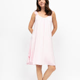 Samantha Modal Scalloped Lace Swing Nightdress Pink